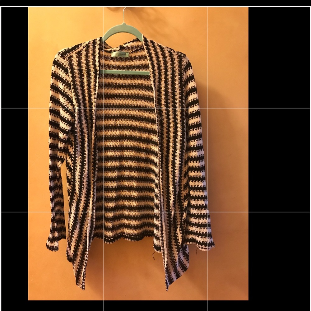 Black and White Stripe Cardigan